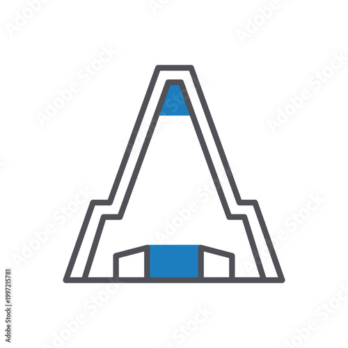 Pyramid  Vector icon which can easily modify or edit