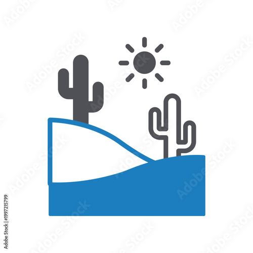 Cactus Vector icon which can easily modify or edit