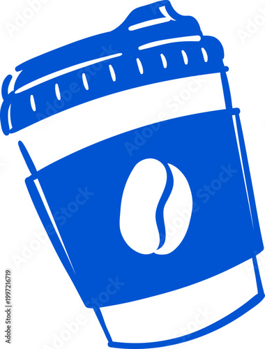 espresso cup doodle handdrawn line art