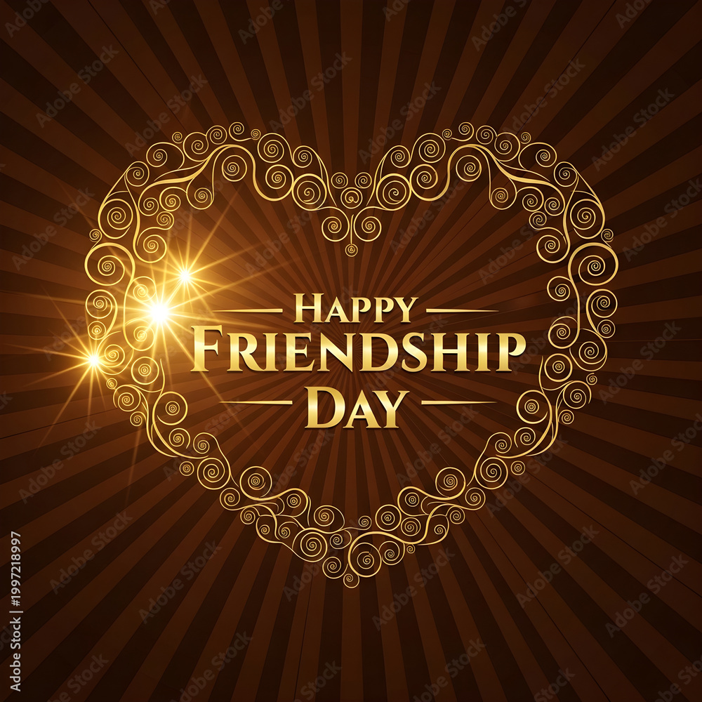 Obraz premium Happy friendship day celebrating bonds of love and togetherness with heartfelt wishes
