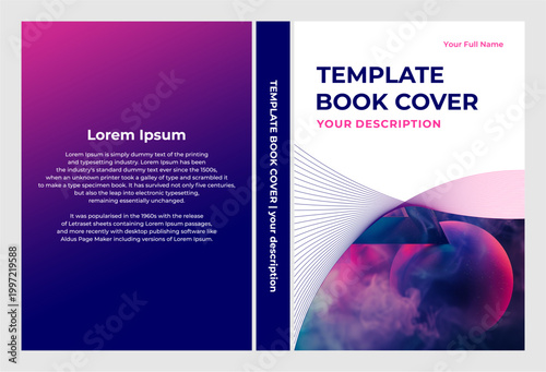 Template book cover design layout.