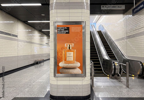 Subway Billboard Mockup