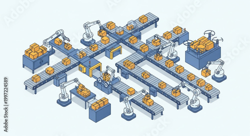 Automated Food Processing Conveyor Belt System.