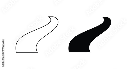 abstract curved shapes on white background high quality
