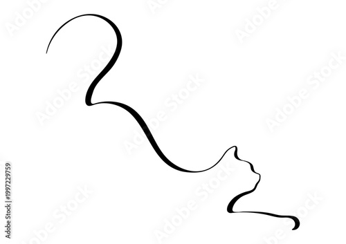 Cat. Continuous line drawing.