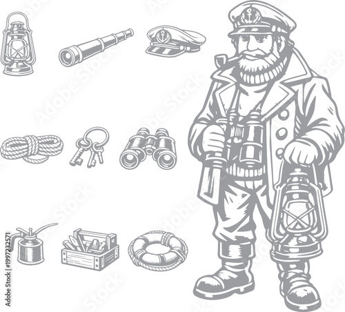 Vintage Lighthouse Keeper Gears