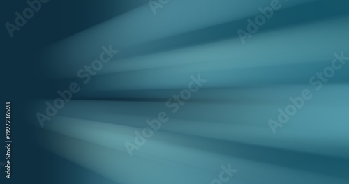 Abstract teal radial motion blur background with dynamic light rays. Energetic gradient zoom effect for futuristic technology and modern digital art