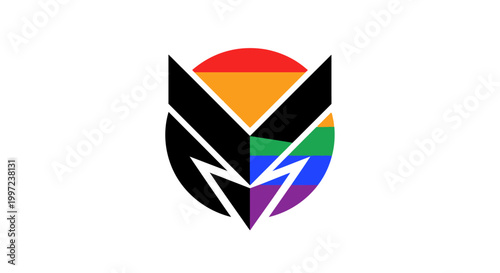 LGBTQ Pride Symbol Logo Design.