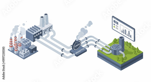 Carbon capture technology industrial process.