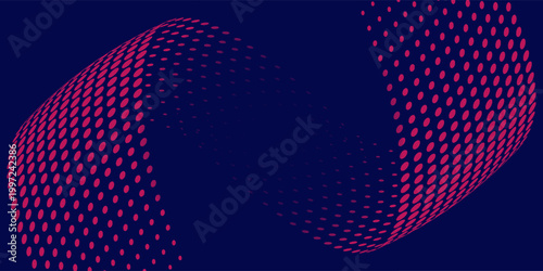 Halftone circle frame dotted background set. Round border Icon using halftone red circle dots raster texture. Grunge circular stain. Vector illustration.