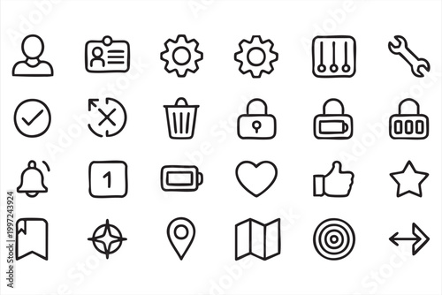 Dashboard Interface Icons User Settings Control Collection