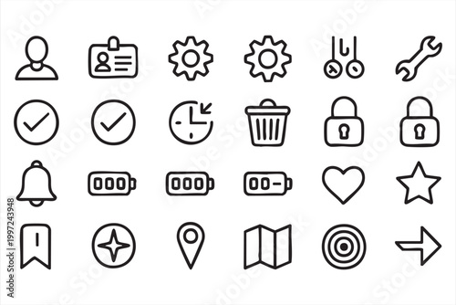 Dashboard UI Icons User Navigation And Settings Set