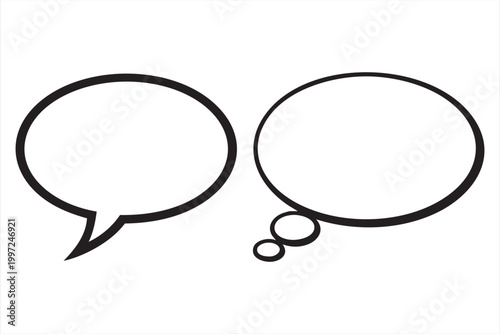 Communication Symbols Speech Bubble Thought Cloud Icon Pack
