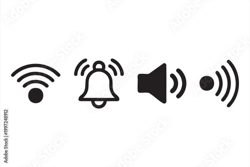 Alert and notification symbols for apps devices and digital systems