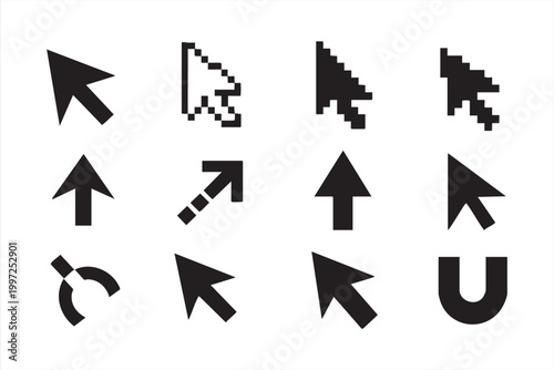 Pointer symbol set for web navigation and digital interaction design