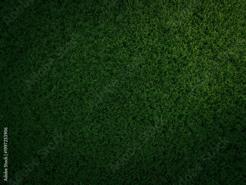 Close-up of lush green artificial turf on an American football field