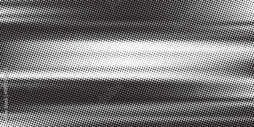 Seamless halftone vector background.Filled with black circles .Long fade out. 31 figures in height.The radial transformation method.