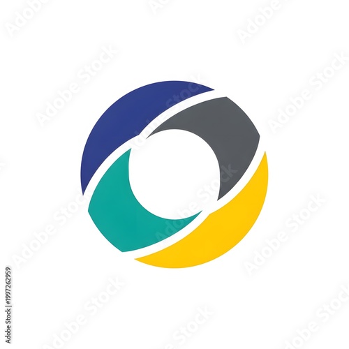 colorful abstract logo design template.