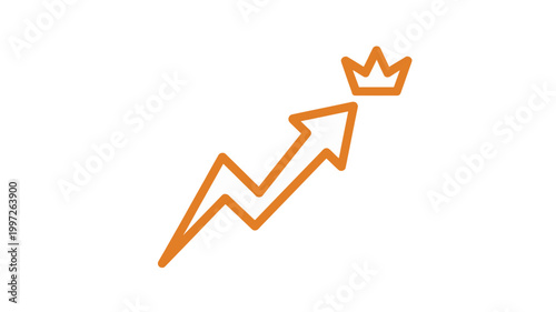 Orange arrow going up