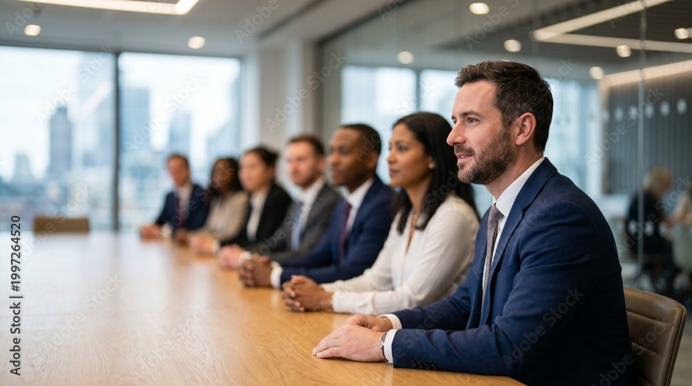 Fototapeta premium Professionals Attending Formal Board Meeting