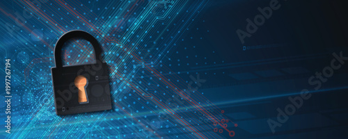 Encryption Shield Against Silent Digital Threat Technology Background