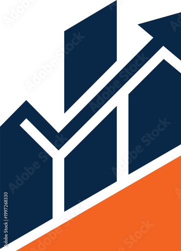 Growth Arrow Chart Business Finance Analytics Corporate Logo Design