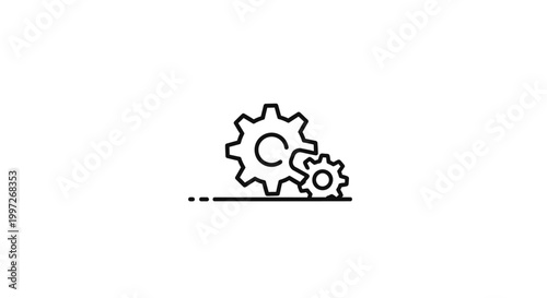 Gear icon with letter C symbol.