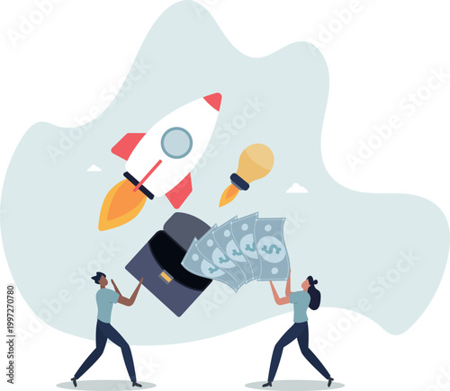 Venture capital as private equity and investors finances.Start up company capital growth from crowdfunding money raising.person's life situation and his activities.