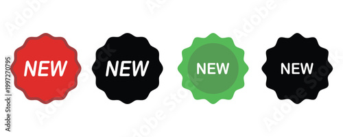 New Arrival Badge Icon Set – Sale Tag, Special Offer & Product Label Vector Collection