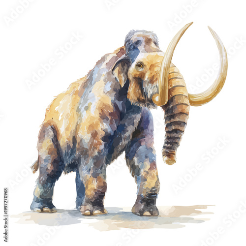 Giant watercolor vector illustration, high-quality artwork isolated on a pure white background.