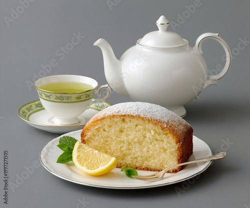 Cozy Tea Cake and Relaxing Home Dessert Moment