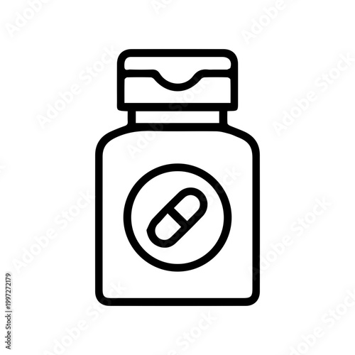 Medical Pill Bottle Icon