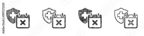 Sketch coverage end icon design set