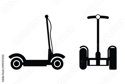 Robotic Lawn Mower Icon Set – Smart Garden, Automatic Grass Cutting Vector Collection