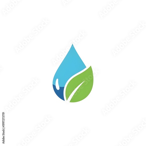 Eco friendly water droplet logo design.