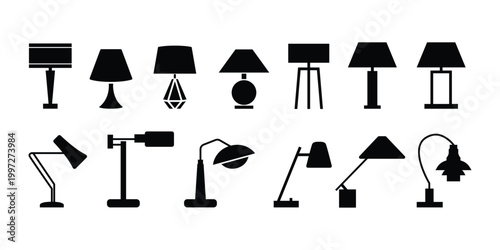 Spotlight Icon Set – Stage Light, Searchlight & Studio Lighting Vector Collection