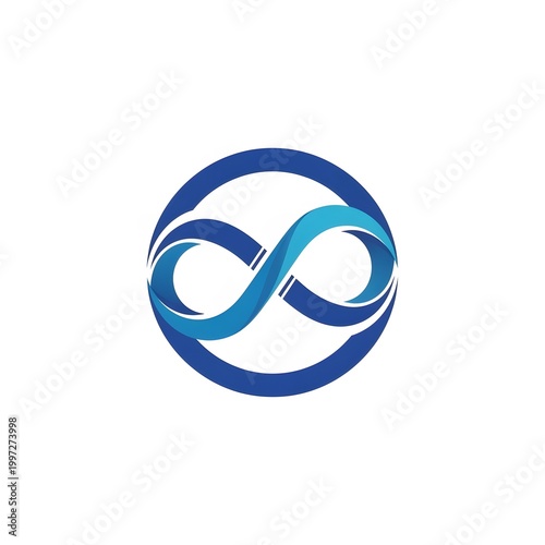 Infinity Loop Symbol Gradient Blue.