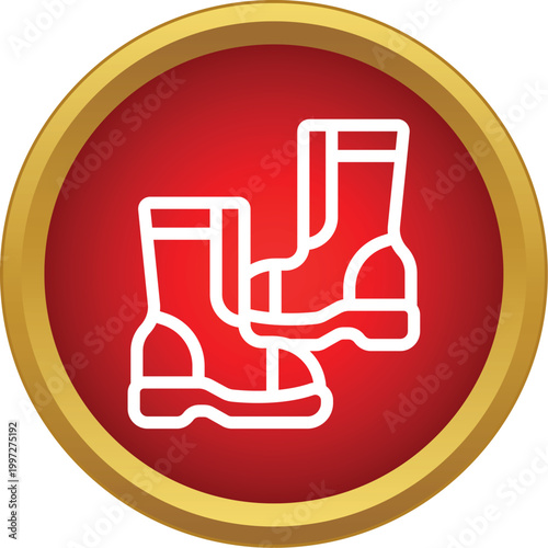 Fire safety footwear icon representing emergency rescue equipment