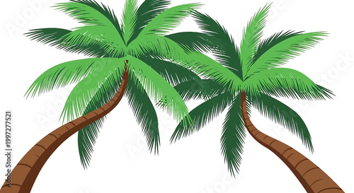 Εκτύπωση καμβά Two tropical palm trees