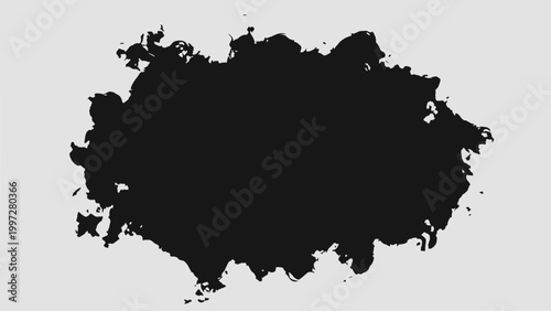 Abstract grunge paint brushstroke texture. scratched dirty ink splatter stains black and white brush stroke artistic vector background design.