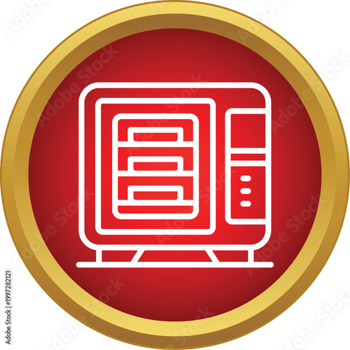 Vending machine icon representing automated retail service for various products