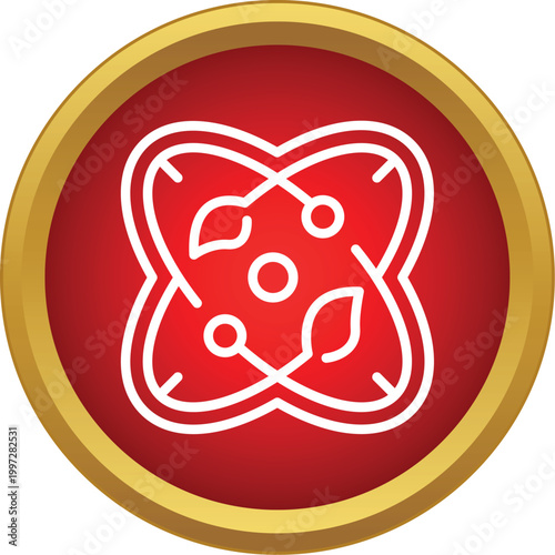 Abstract biology icon representing genetic research and scientific innovation