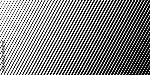 Slant line halftone gradation texture. Fading diagonal stripe gradient background. Black oblique pattern backdrop. Vanishing thin parallel line wallpaper for overlay, print, cover. Vector
