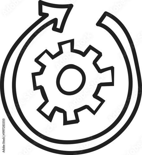 Mechanical Gear in Circular Motion