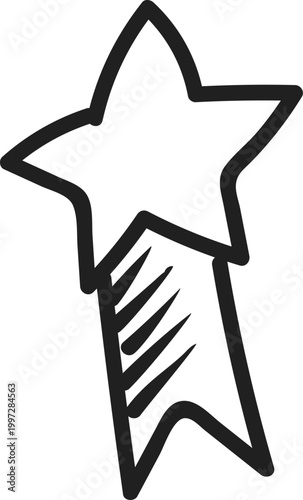 Golden Star Award with Ribbon