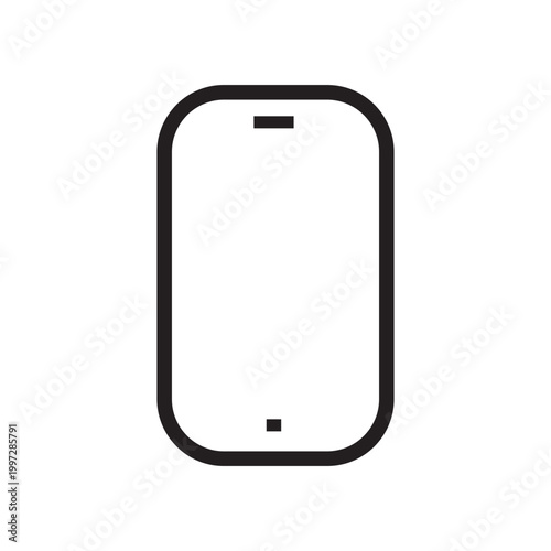 Smartphone Mobile Icon | Phone Device Outline Vector
