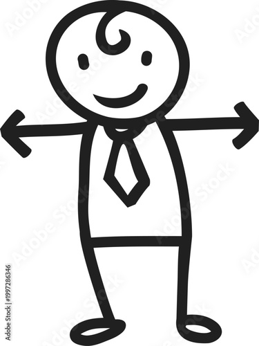 Businessman with Arrow Arm