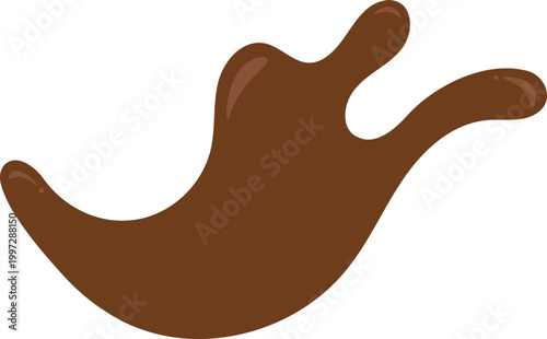 Delicious chocolate splashes and splatters, milk chocolate.