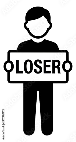 Person Holding Loser Sign Vector Icon Graphic