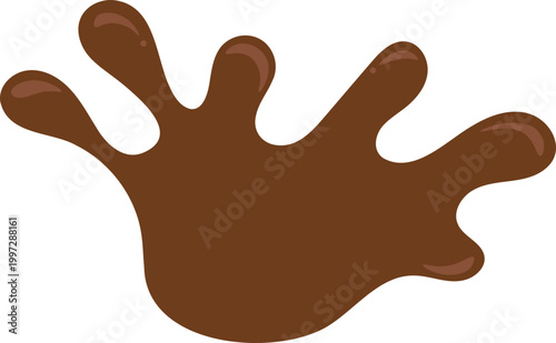 Delicious chocolate splashes and splatters, milk chocolate.